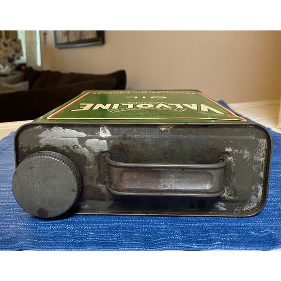 Vintage Valvoline Oil 1 US Gallon Metal Can Advertising Thin Flat One 45B - Picture 5 of 6